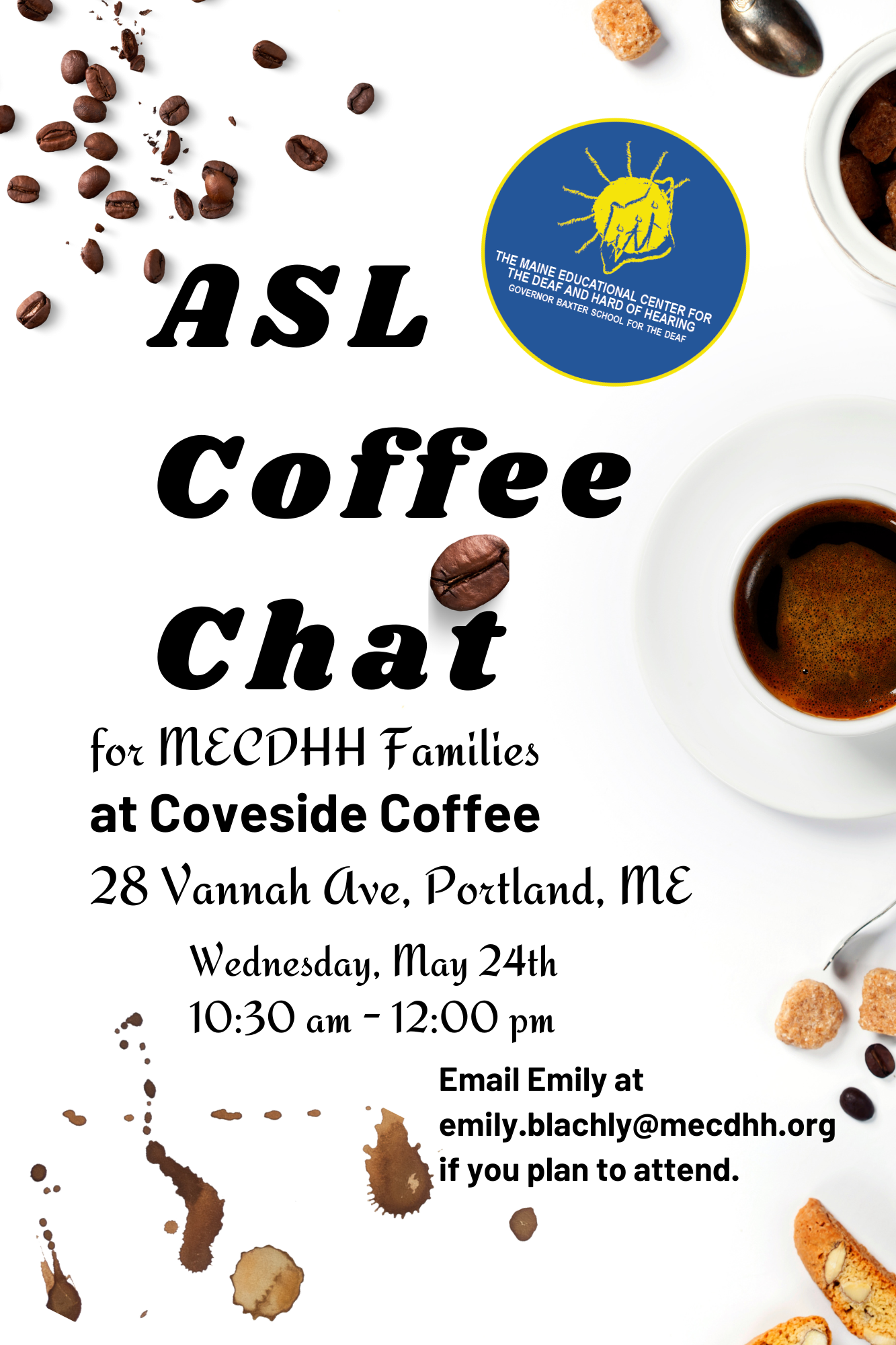 ASL Coffee Chat - The Maine Educational Center for the Deaf and Hard of  Hearing